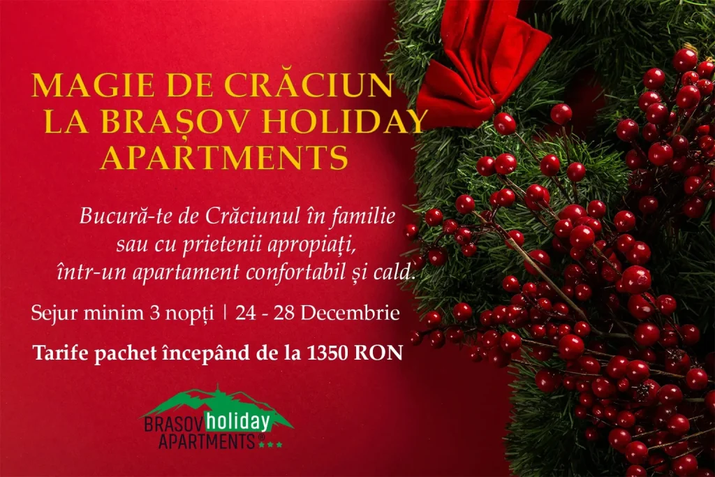 🎄 Cazare Crăciun 2025 în Brașov la Brașov Holiday Apartments 🎄